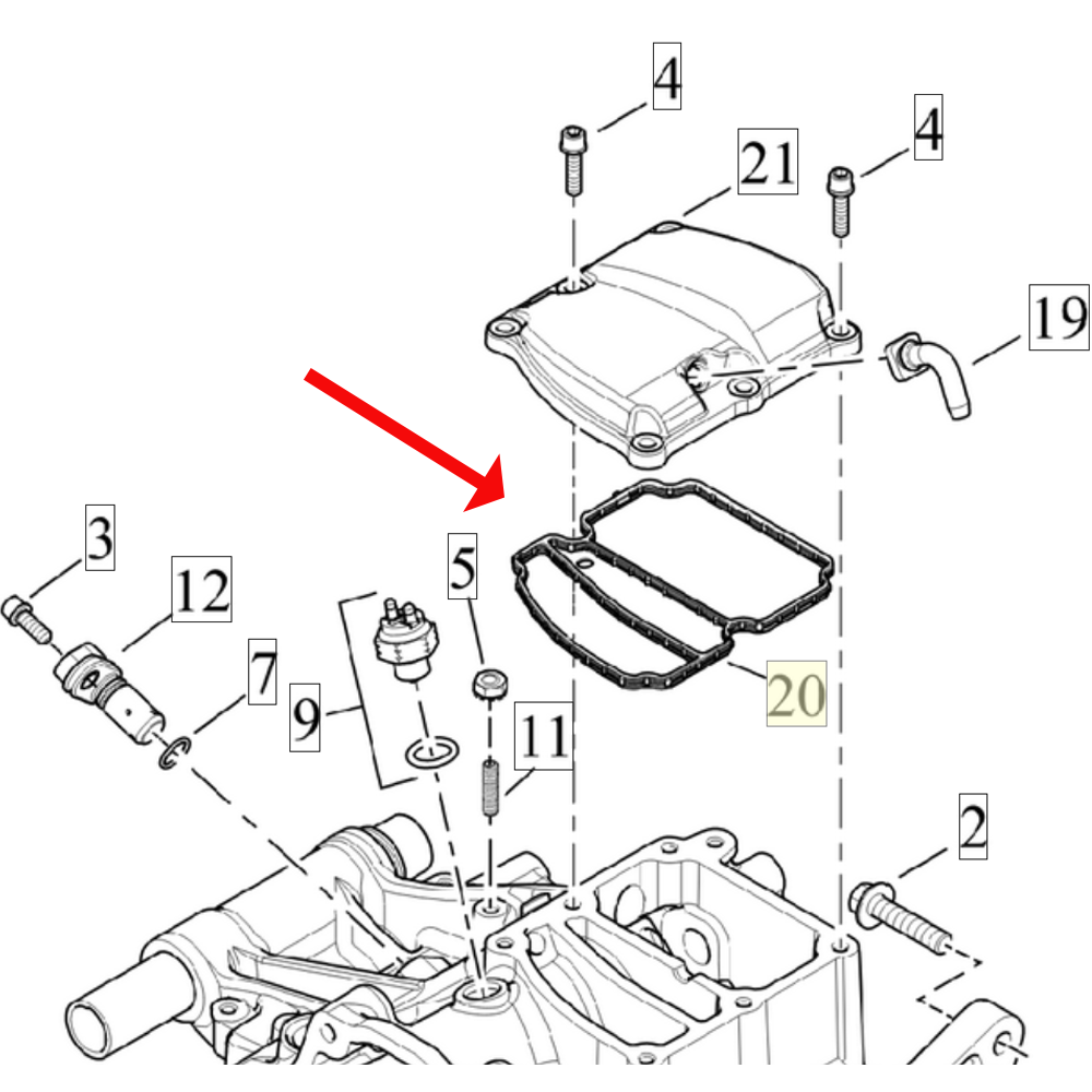 Motorcycle Gearbox - Уплотнительная прокладка крышки двигателя и коробки