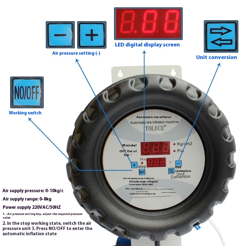 Полностью автоматический насос – обзор и цена Tyre Pressure Gauge