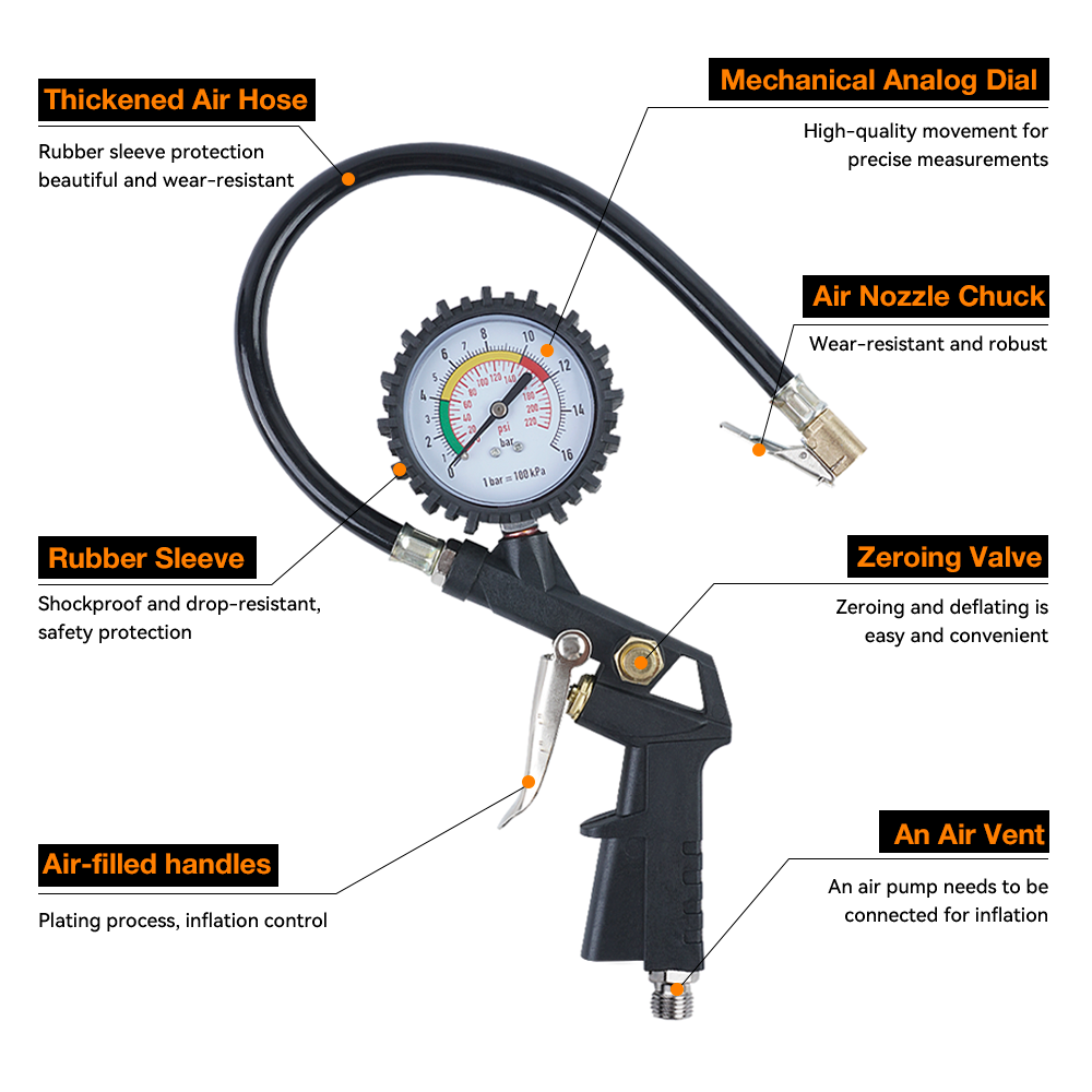 Пистолет для измерения давлени – обзор и цена Tyre Pressure Gauge